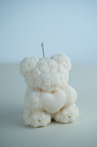 Lumanare Teddy Bear alba [0]