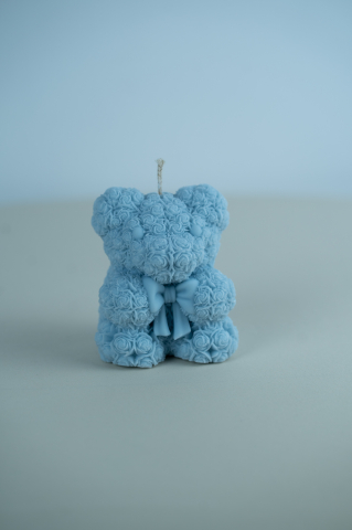 Lumanare Ursulet cu papion albastra [1]