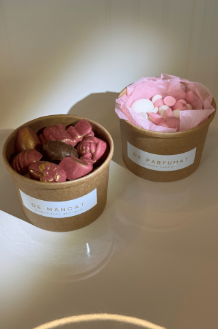 Pachet Paste Wax Melts Pink Blossom si Ciocolata belgiana cu lapte si zmeura [2]