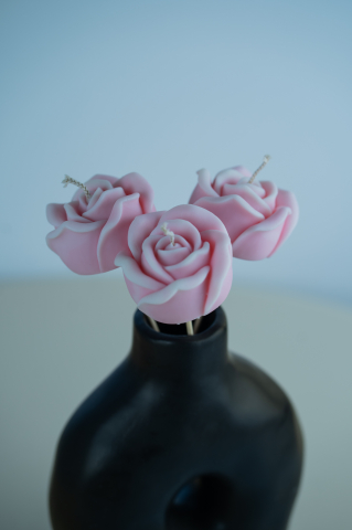 Set flori din ceara roz  - Rose [1]