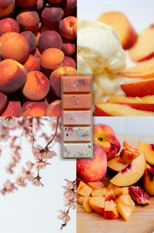 Dulci & Gurmande - Wax Melts Peach Blossom – parfum floral-fructat, ceară de soia