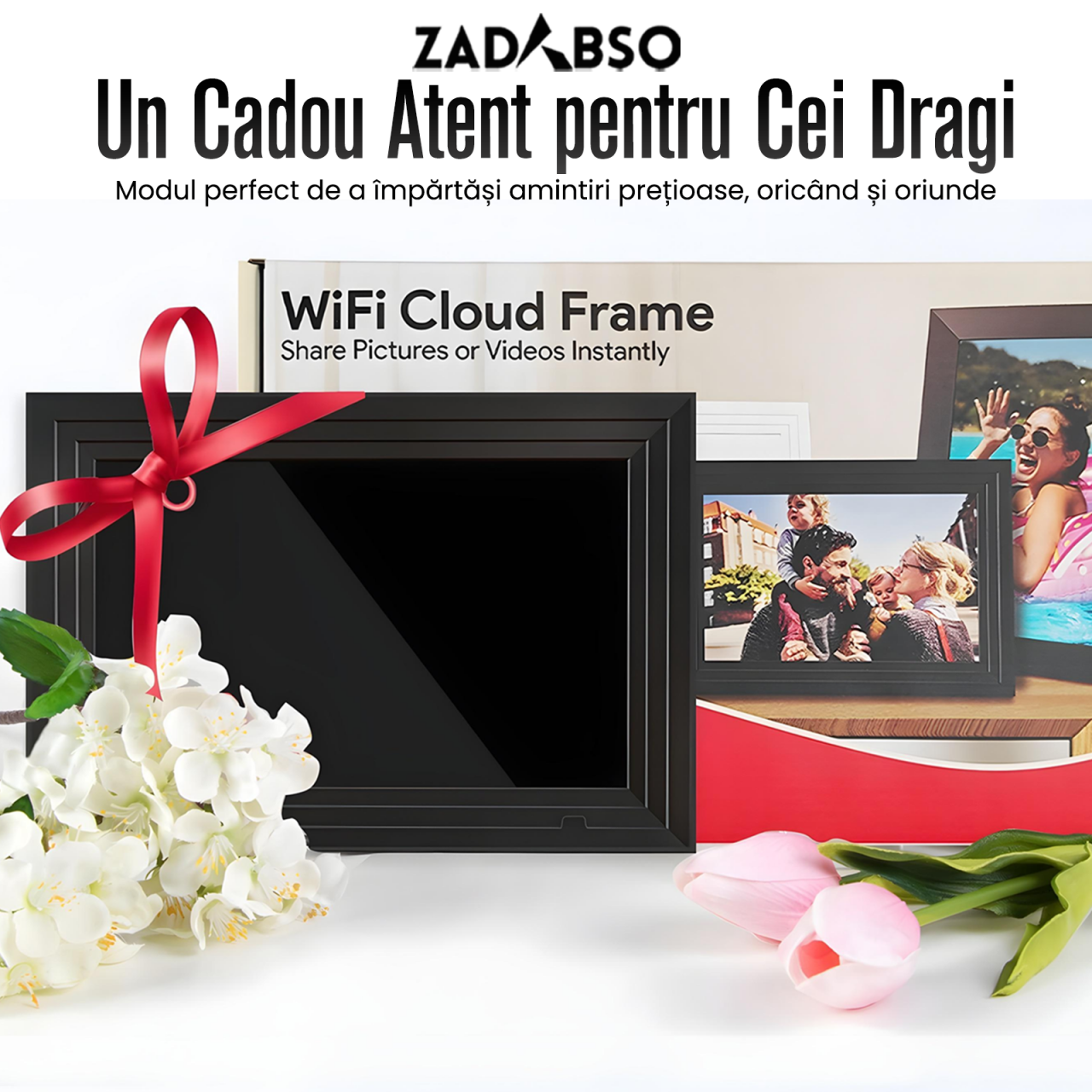 Rama Foto Digitala Zadabso®, 10.1 inch, Aplicatia Uhale, Touchscreen 1024x600, 350 lumeni, 16 GB, WIFI, MicroSD, Poze/Video, Difuzor [8]