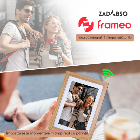 Rama Foto Digitala 10.1 inch, Zadabso®, 32 GB, Android 6.0, Touchscreen 1280 x 800 HD IPS, Aplicatie Frameo, MicroSD, Poze/Video, Difuzor [6]