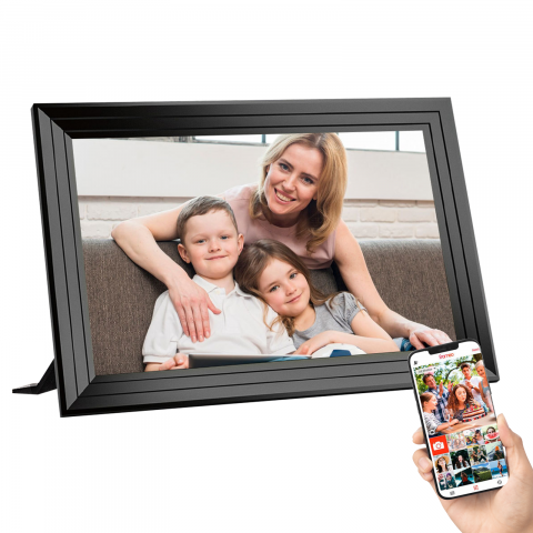Rame Smart cu Uhale - Rama Foto Digitala Zadabso®, 10.1 inch, Aplicatia Uhale, Touchscreen 1024x600, 350 lumeni, 16 GB, WIFI, MicroSD, Poze/Video, Difuzor