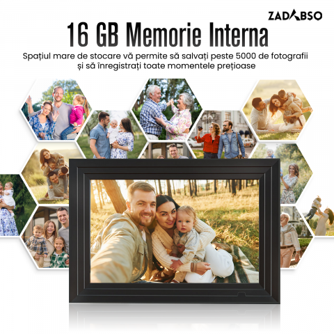 Rama Foto Digitala Zadabso®, 10.1 inch, Aplicatia Uhale, Touchscreen 1024x600, 350 lumeni, 16 GB, WIFI, MicroSD, Poze/Video, Difuzor [3]