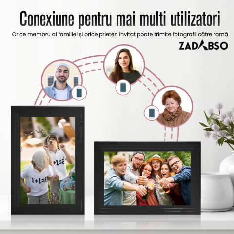 Rama Foto Digitala Zadabso®, 10.1 inch, Aplicatia Uhale, Touchscreen 1024x600, 350 lumeni, 16 GB, WIFI, MicroSD, Poze/Video, Difuzor [5]