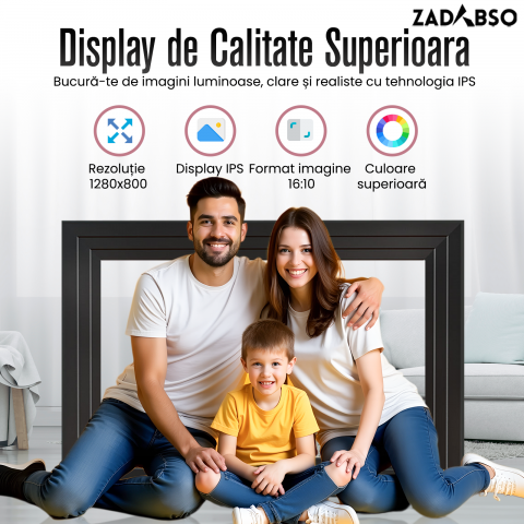 Rama Foto Digitala Zadabso®, 10.1 inch, Aplicatia Uhale, Touchscreen 1024x600, 350 lumeni, 16 GB, WIFI, MicroSD, Poze/Video, Difuzor [4]