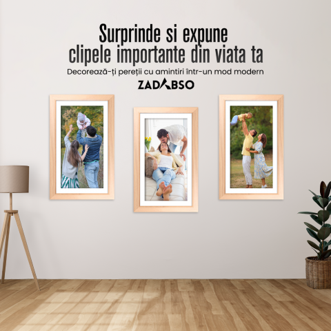 Rama Foto Digitala Zadabso®, 15.6 inch, Aplicatia Frameo, Touchscreen 1920x1080, 32 GB, WIFI, MicroSD, Poze/Video, Difuzor [7]