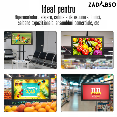 Rama Foto Digitala Zadabso®, 21.5 INCH, 1920*1080, WIFI, MicroSD, Poze/Video, Difuzor [6]