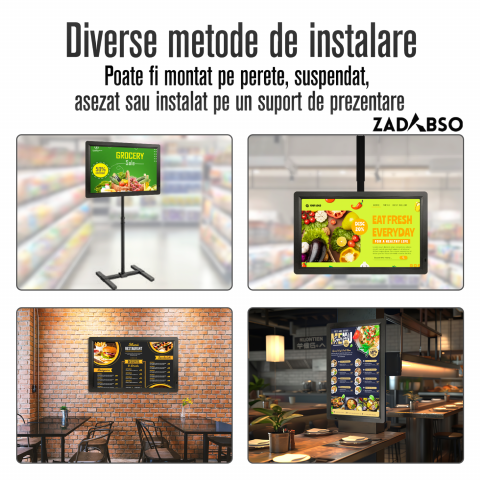 Rama Foto Digitala Zadabso®, 21.5 INCH, 1920*1080, WIFI, MicroSD, Poze/Video, Difuzor [4]