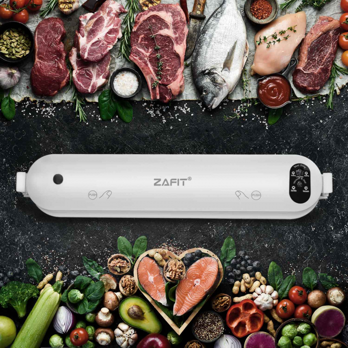 Aparat de vidat alimente ZAFIT™, 175 W, 30 cm bara de lipire, 10 pungi incluse, Alb [6]