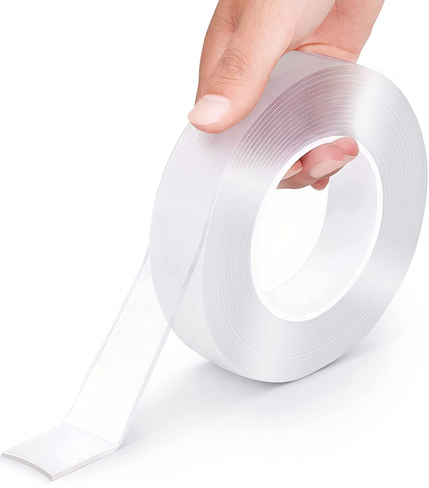 Banda dublu adeziva ZAFIT™, rezistenta la apa, siliconica, transparenta, 3 cm latime [2]
