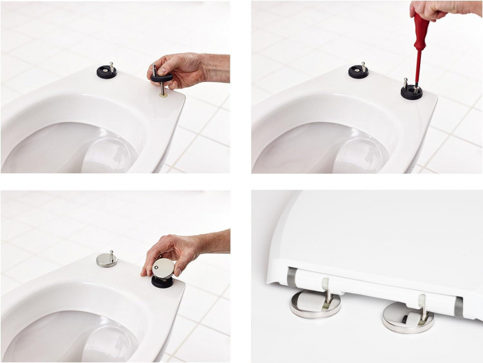 Capac WC ZAFIT® cu reductor si inchidere lenta Soft Close, 2 in 1 Adulti si Copii, Universal, compatibil cu toate vasele de toaleta [6]
