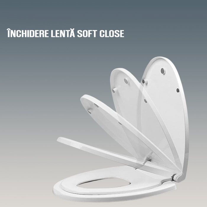 Capac WC ZAFIT® cu reductor si inchidere lenta Soft Close, 2 in 1 Adulti si Copii, Universal, compatibil cu toate vasele de toaleta [9]