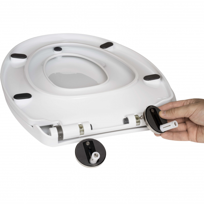 Capac WC ZAFIT® cu reductor si inchidere lenta Soft Close, 2 in 1 Adulti si Copii, Universal, compatibil cu toate vasele de toaleta [5]