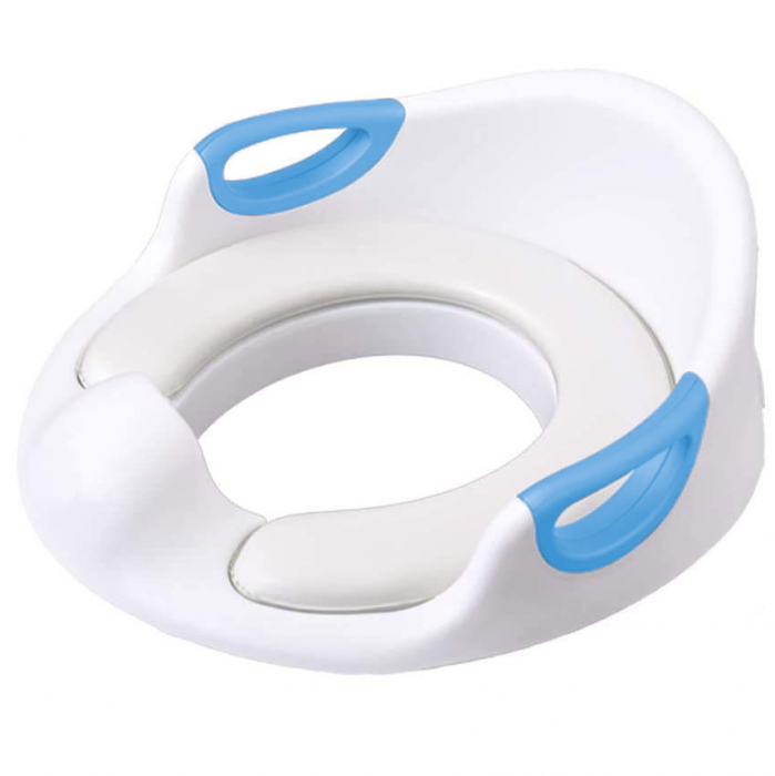 Reductor WC ZAFIT®, Portabil, capac toaleta copii, antiderapant, Alb/Albastru [2]