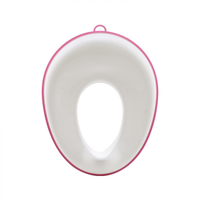 Reductor WC ZAFIT® - Portabil, capac toaleta copii, colac suprafata de siguranta antialunecare, antiderapant, Alb/Roz [3]