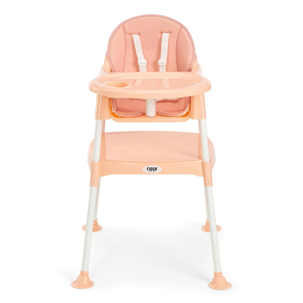 Scaun de masa bebe FiGGA® HighChair 3 in 1, Varsta 6-72 luni, Somon [2]