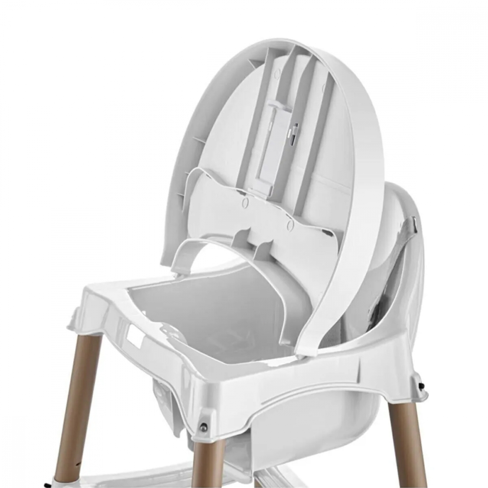 Scaun de masa bebe FiGGA® HighChair, Varsta 6-48 luni, Alb/Maro [5]