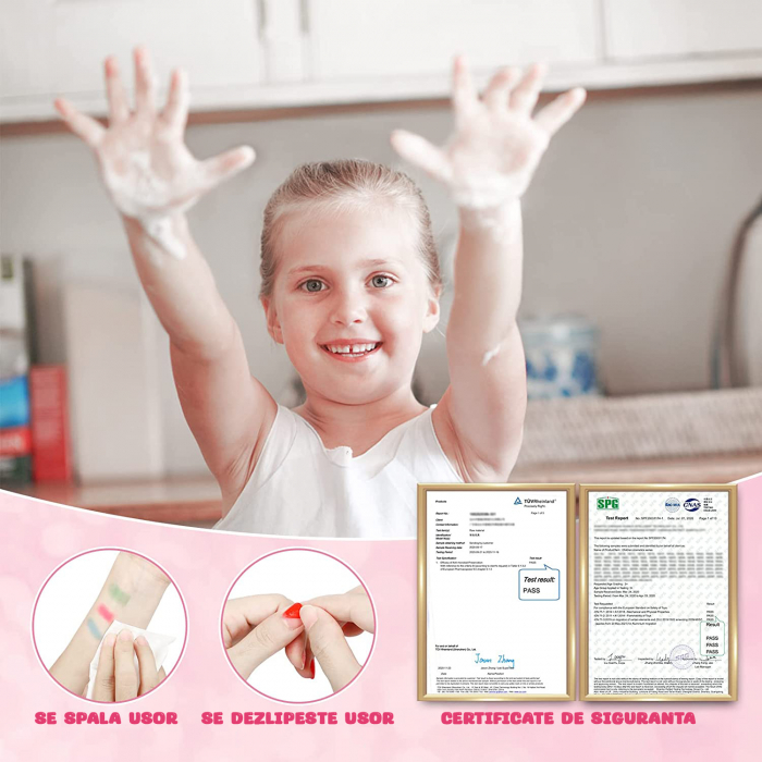 Trusa machiaj copii FiGGA® 5 ani+, non toxic, solubil in apa, 33 de elemente [5]