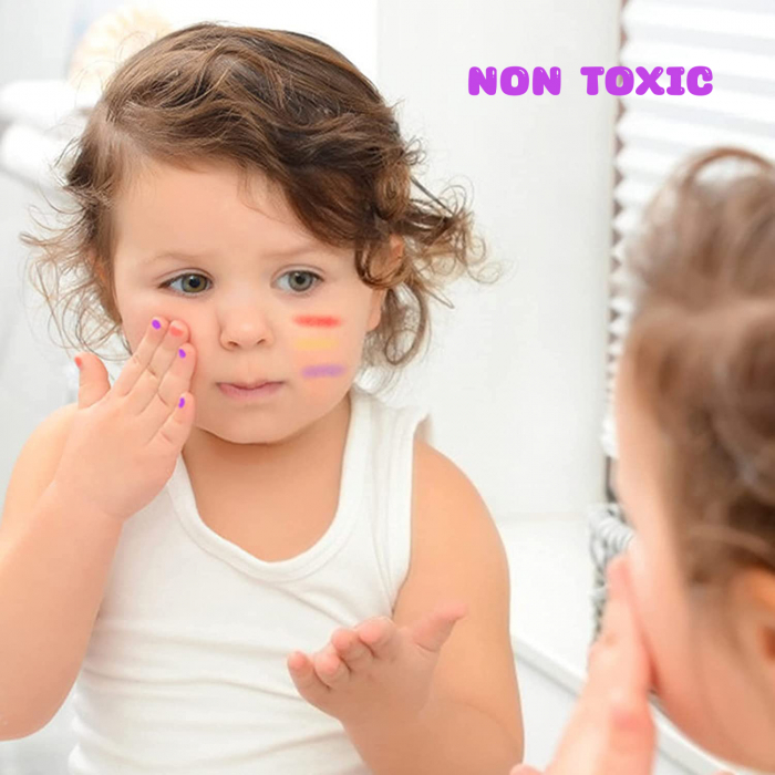 Trusa machiaj copii FiGGA® 5 ani+, non toxic, solubil in apa, 33 de elemente [7]