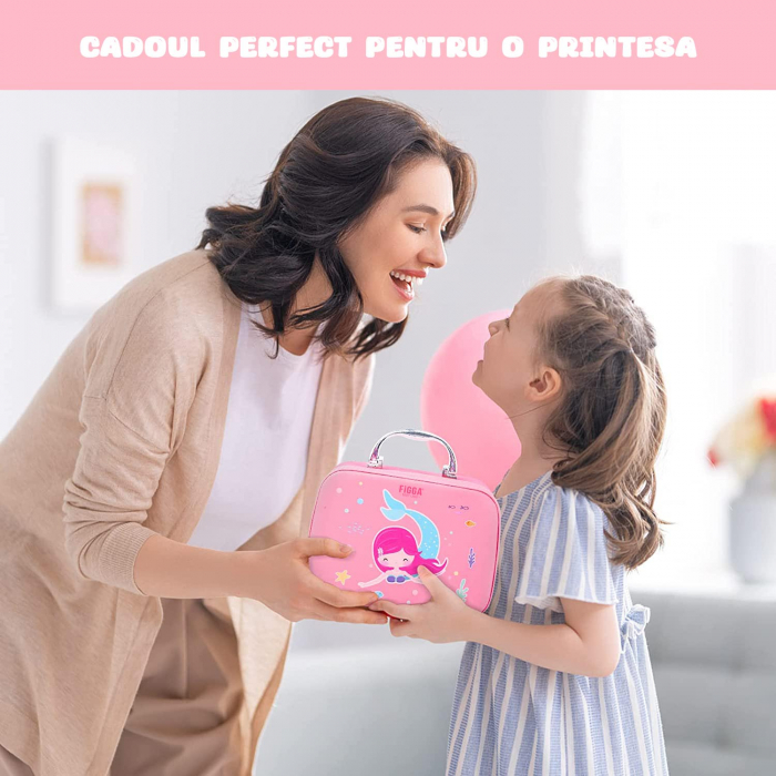 Trusa machiaj copii FiGGA®, non toxic, solubil in apa, 20 de elemente [6]