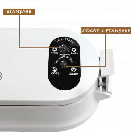 Aparat de vidat alimente ZAFIT™, 175 W, 30 cm bara de lipire, 10 pungi incluse, Alb [3]