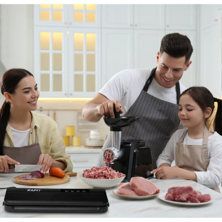 Aparat de vidat alimente ZAFIT™ VID-360 Professional, 30 cm bara de lipire, cu 10 pungi incluse, Negru [6]