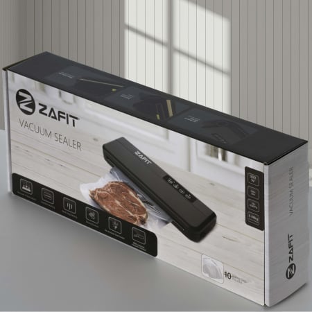 Aparat de vidat alimente ZAFIT™ VID-360 Professional, 30 cm bara de lipire, cu 10 pungi incluse, Negru [7]