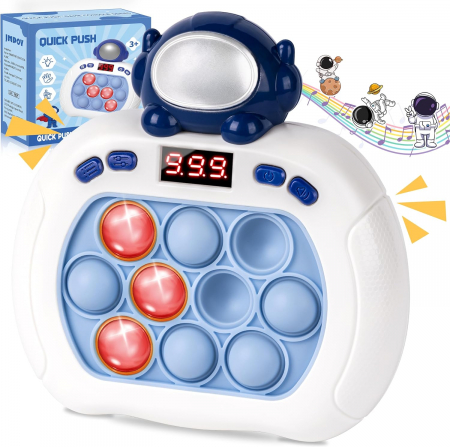 Jucarii copii - Pop it electric FiGGA®, Joc interactiv copii, 10 moduri de joc, 999 leveluri, Astronaut