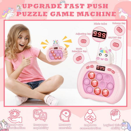 Pop it electric FiGGA®, Joc interactiv copii, 10 moduri de joc, 999 leveluri, Unicorn [2]
