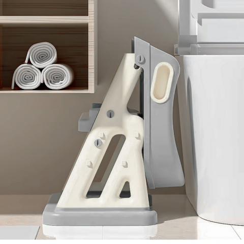 Reductor WC copii 2in1 ZAFIT® cu scara si inaltator, Pliabil, Portabil, colac suprafata de siguranta antialunecare, antiderapant, Gri [3]