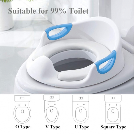 Reductor WC ZAFIT®, Portabil, capac toaleta copii, antiderapant, Alb/Albastru [3]