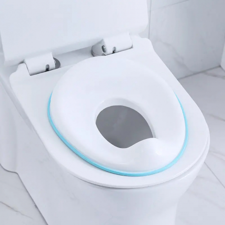 Capace WC copii & Reductoare WC - Reductor WC ZAFIT® - Portabil, capac toaleta copii, colac suprafata de siguranta antialunecare, antiderapant, Alb/Albastru