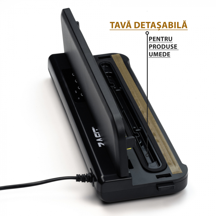 Aparat de vidat alimente ZAFIT™ VID-360 Professional, 30 cm bara de lipire, cu 10 pungi incluse, Negru [3]