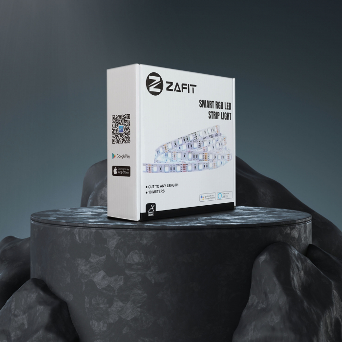 Striscia LED RGB ZAFIT™ 10 metri, per Esterni/Interni IP65, Wi-Fi, app per smartphone, telecomando, modalità musica, timer, microfono, luminosità regolabile [12]