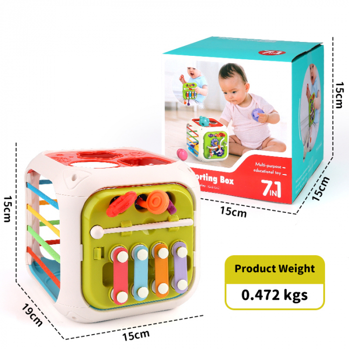 Interaktív FiGGA® játék, Montessori oktató és érzékszervi, csecsemőknek és 1/2/3 éves gyermekeknek, lányoknak és fiúknak [6]