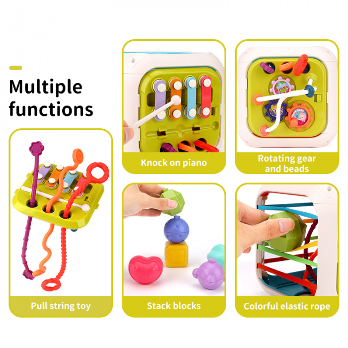 Interaktív FiGGA® játék, Montessori oktató és érzékszervi, csecsemőknek és 1/2/3 éves gyermekeknek, lányoknak és fiúknak [3]