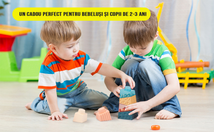 Montessori típusú oktató és érzékszervi torony játék csecsemőknek és 1, 2, 3 éves gyerekeknek, lányoknak és fiúknak [12]