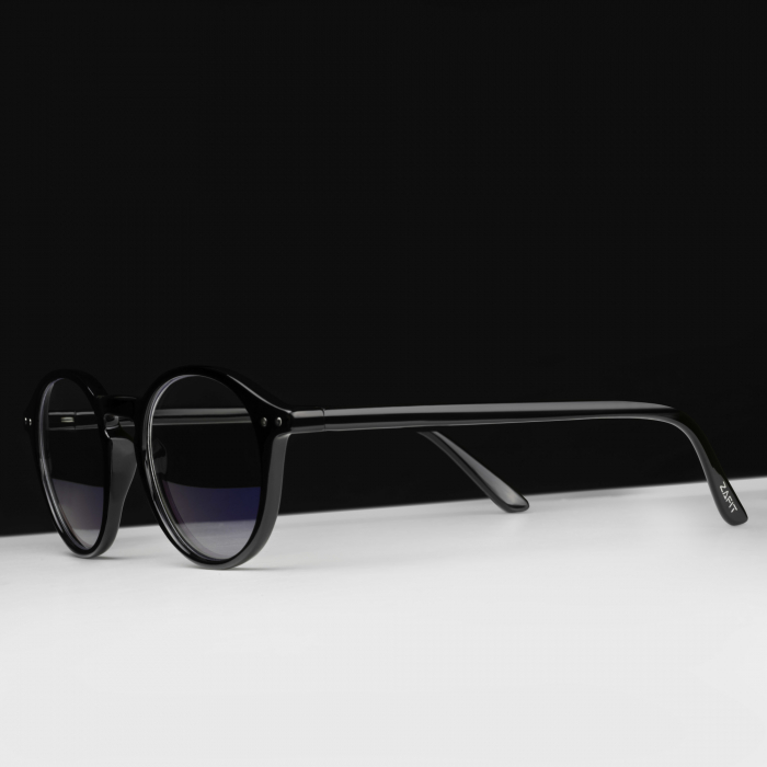 Occhiali protettivi ZAFIT™ per computer, schermo telefono, tablet, laptop, televisore, gaming, anti-luce blu, anti-riflesso, unisex, modello rotondo, colore nero [7]