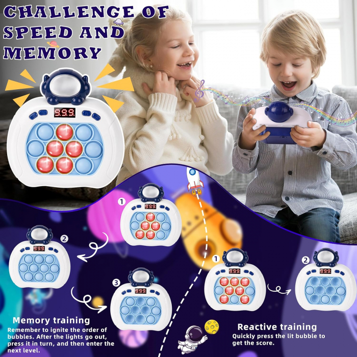 Pop it elettrico FiGGA®, gioco interattivo per bambini, 10 modalità di gioco, 999 livelli, Astronauta [6]