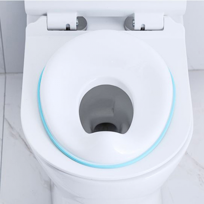 ZAFIT® hordozható WC szűkítő - gyerek WC ülőke fedéllel, csúszásmentes felülettel, fehér/kék [5]