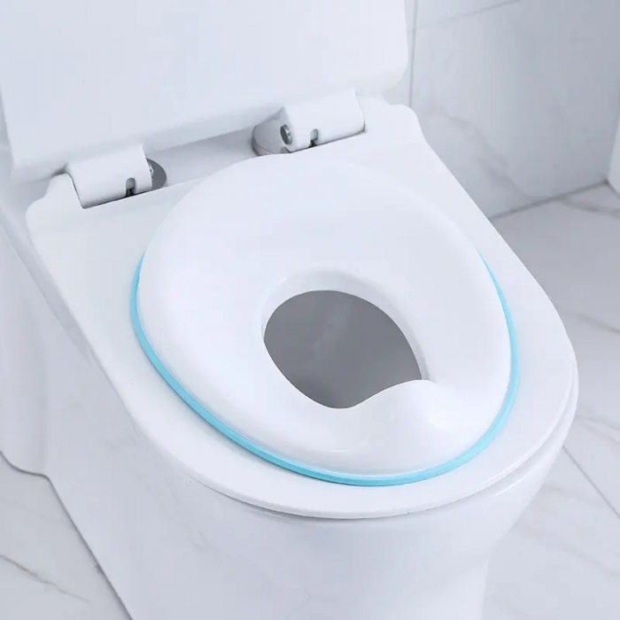 ZAFIT® hordozható WC szűkítő - gyerek WC ülőke fedéllel, csúszásmentes felülettel, fehér/kék [1]