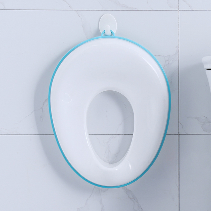 ZAFIT® hordozható WC szűkítő - gyerek WC ülőke fedéllel, csúszásmentes felülettel, fehér/kék [2]