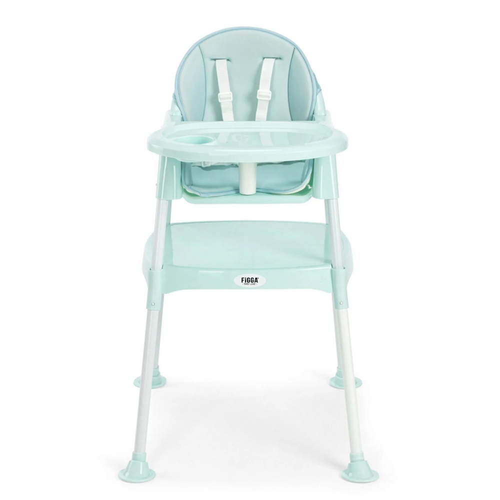 Scaun de masa bebe FiGGA® HighChair 3 in 1, Varsta 6-72 luni, Verde Menta [2]