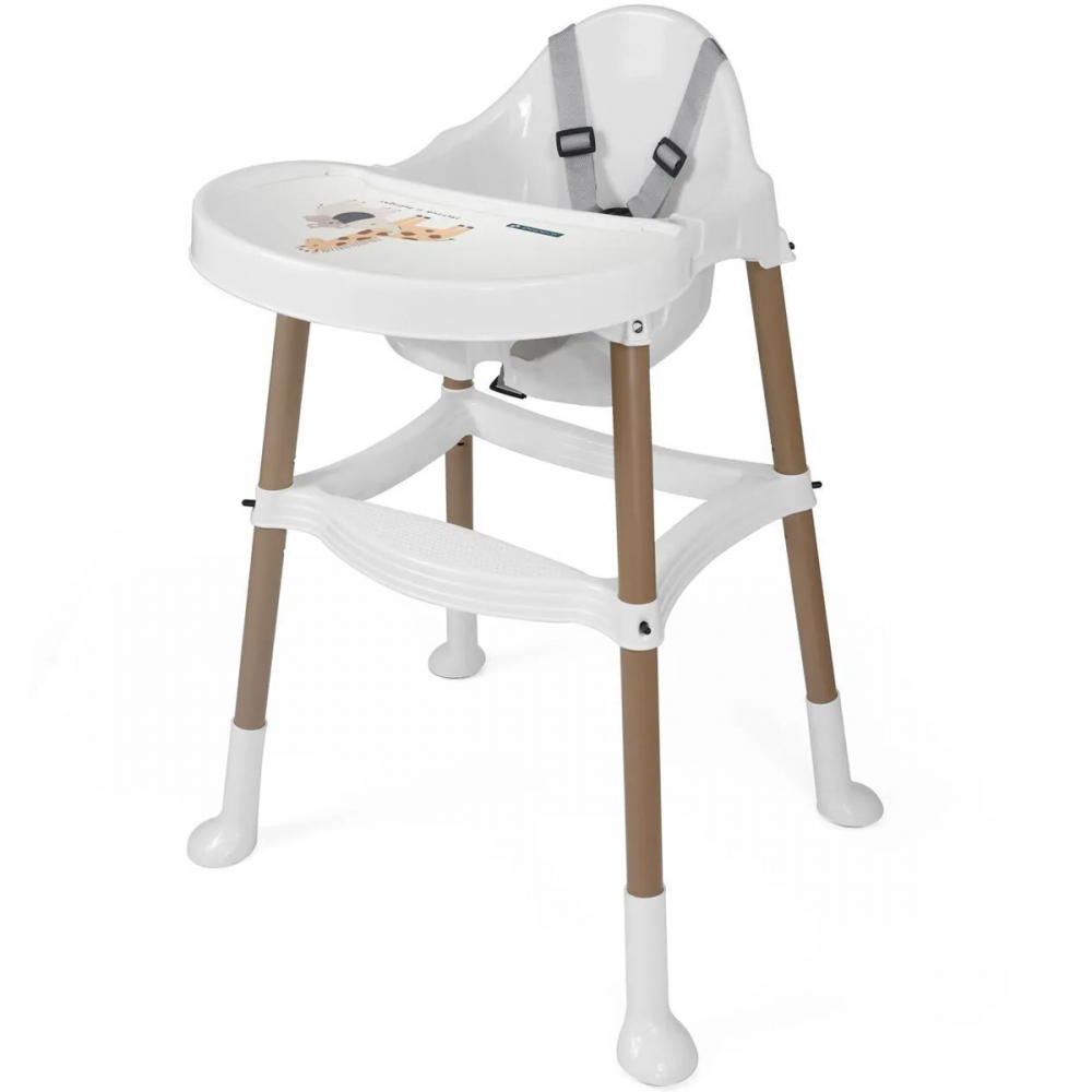 Scaun de masa bebe FiGGA® HighChair, Varsta 6-48 luni, Alb/Maro [1]