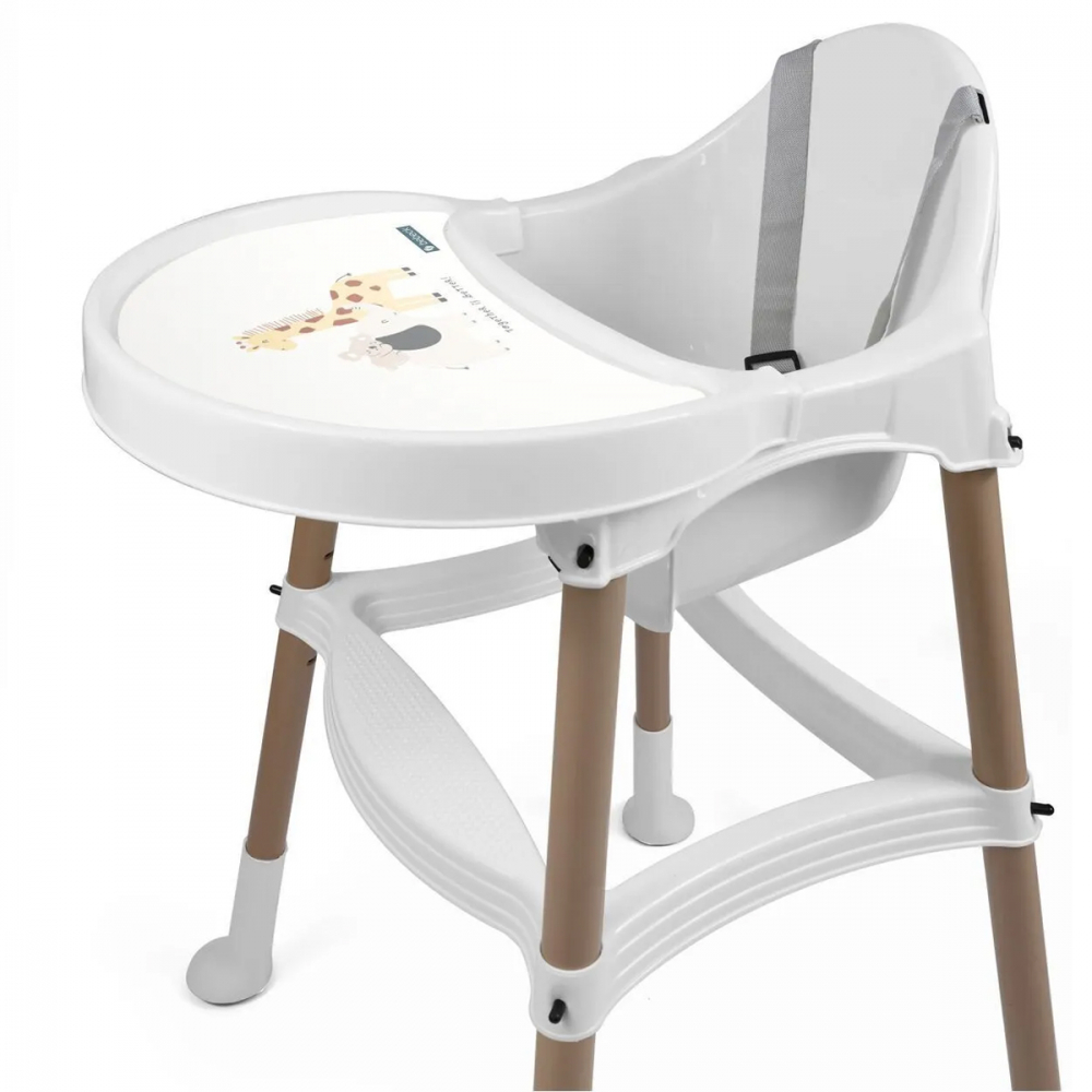 Scaun de masa bebe FiGGA® HighChair, Varsta 6-48 luni, Alb/Maro [3]