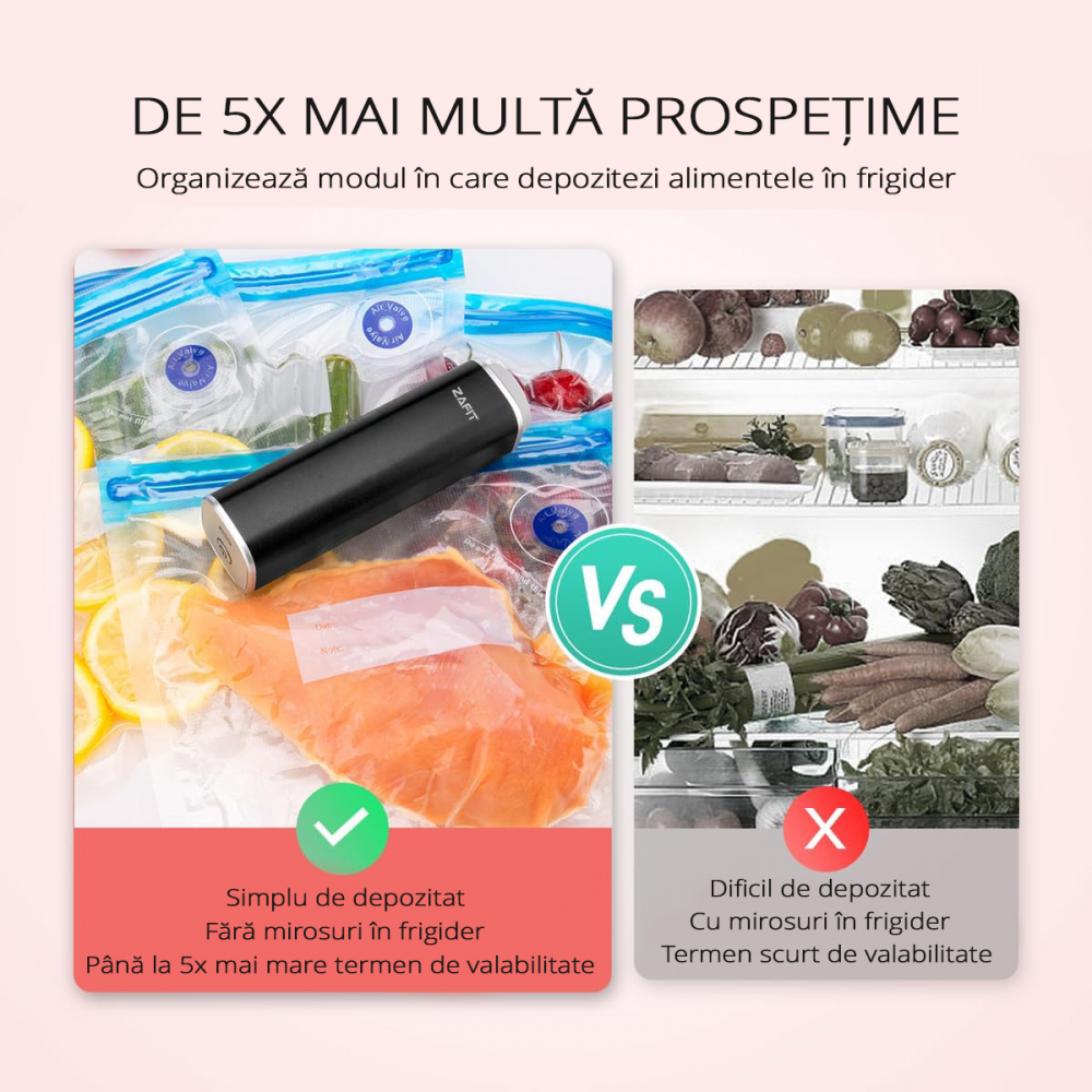 Set 10 Pungi de vidat 22 x 21 cm, Reutilizabile, cu supapa, pentru pompa de vidat sau furtun de vidat [3]