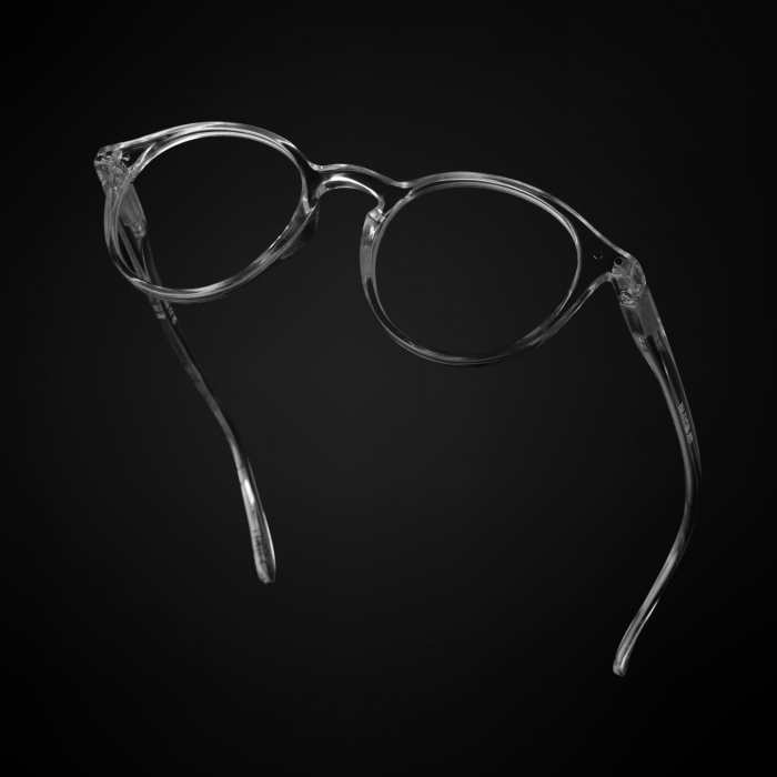 Set 2 x Occhiali protettivi per computer ZAFIT™, per schermo di telefono, tablet, laptop, televisore, gaming, Anti luce blu, Anti riflesso, Unisex, modello rotondo, colore Nero e Trasparente [6]