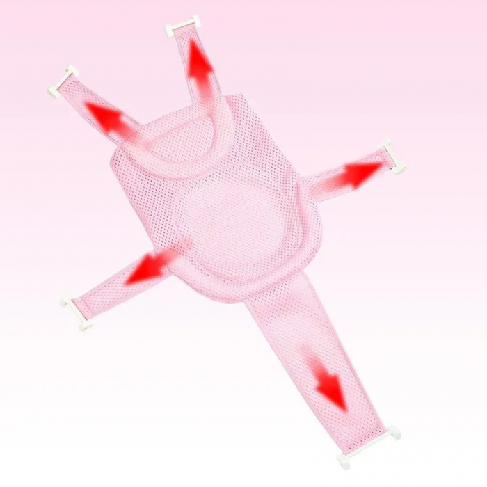 Supporto FiGGA® tipo amaca rete per vaschetta bebè, rosa [3]